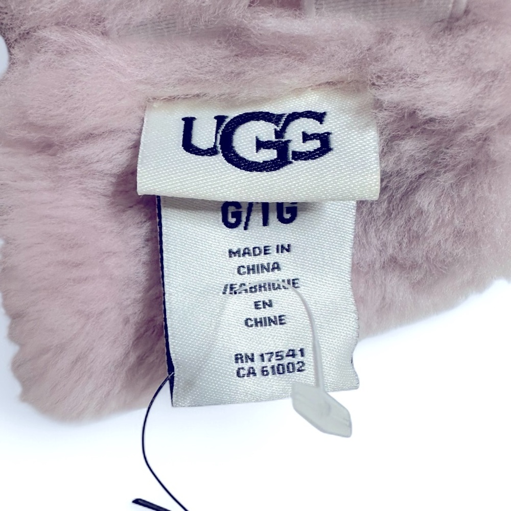 UGG Reversible Leather and Shearling Headband Ear Muff Brand New L/XL Pink - Picture 9 of 14